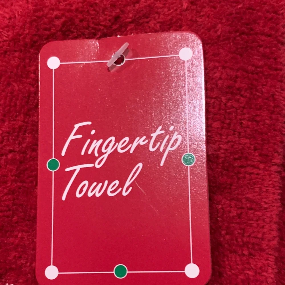 Red Christmas Bear Fingertip Towel